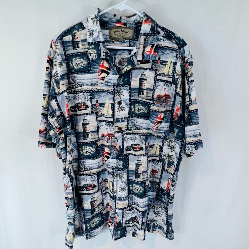 Palm Island Clothing Co. Hawaiian Shirt. Sz L. Rayon/Cotton
